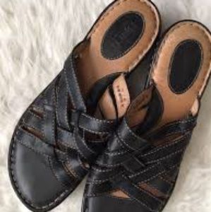 Comfortable leather wedge